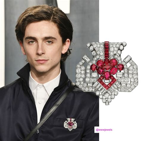 timothee chalamet cartier brooch